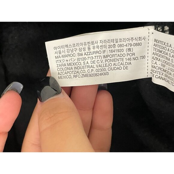 Zara Mens Sweatshirt XL Black Quarter Zip Pullover Athletic 0761/333 NWT - Picture 11 of 16